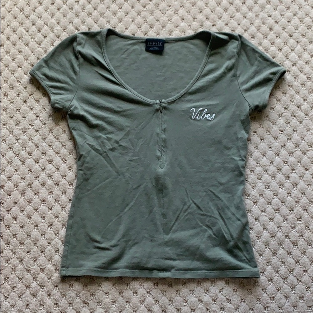 green empyre short sleeve top